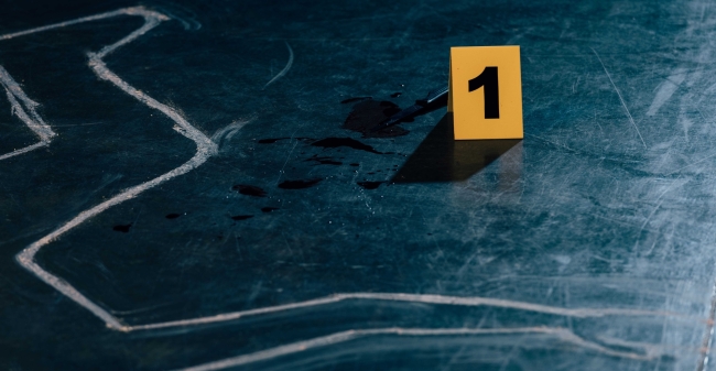 Chalk outline knife and evidence marker at crime 2024 11 18 12 38 24 utc min