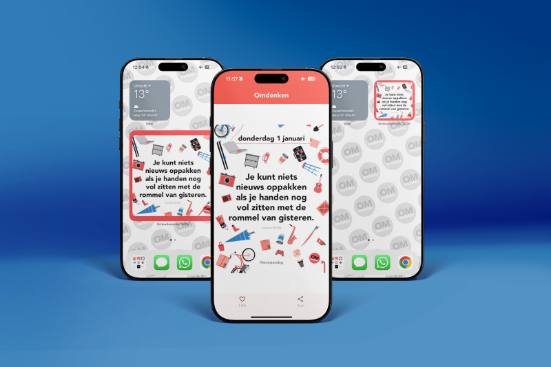 Widget blauw kleiner